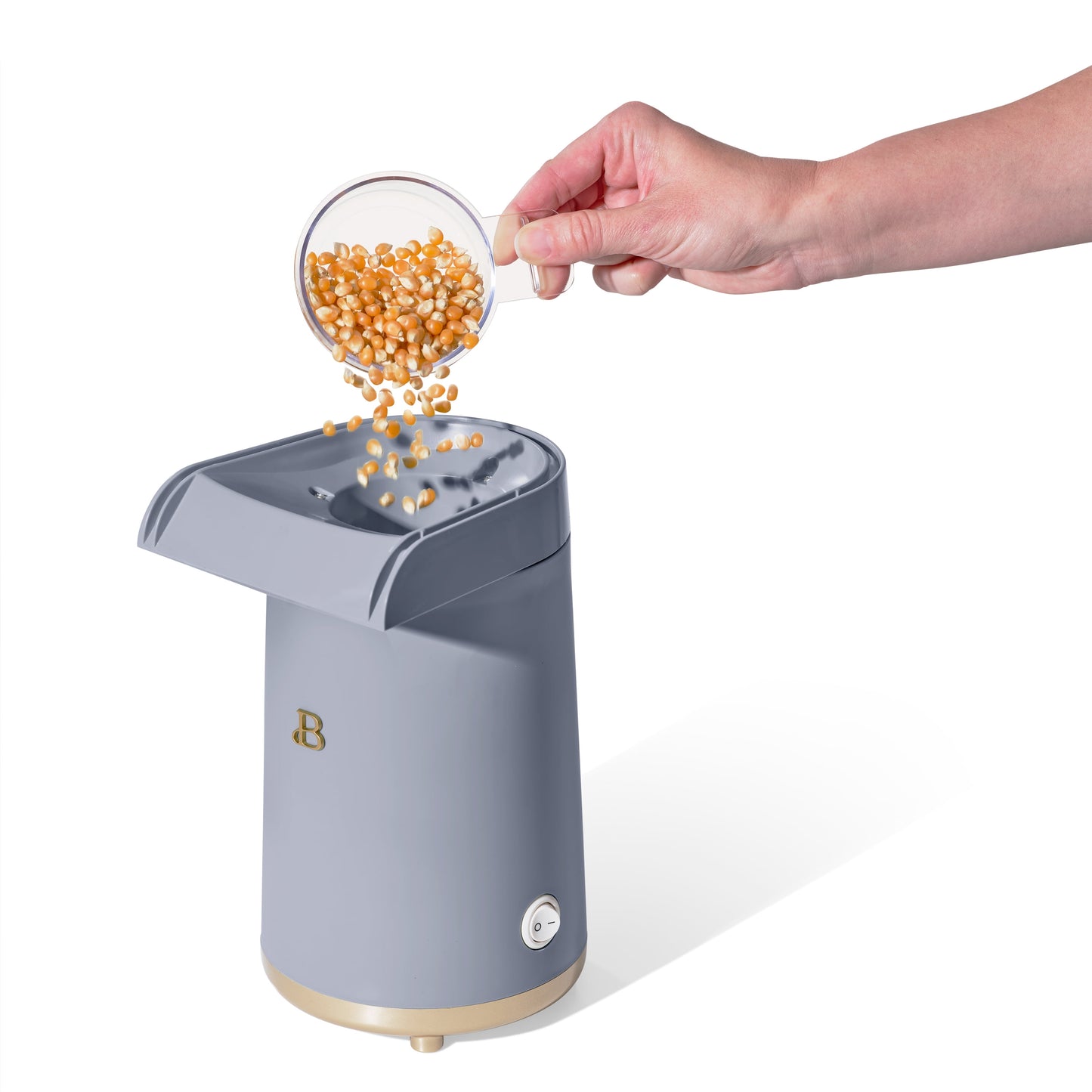 16 Cup Hot Air Electric Popcorn Maker, Black Sesame by Drew Barrymore