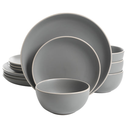 Zuri Matte Yellow 12-Piece Dinnerware Set