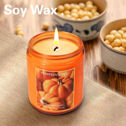 Halloween Decorations Halloween Gifts, Candles for Home Scented Scented Candles Gift Set Halloween Decor, Pumpkin Spice Scent Natural Soy Candles Gifts for Women Kids, Halloween Party Favors