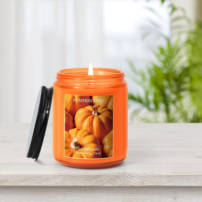 Halloween Decorations Halloween Gifts, Candles for Home Scented Scented Candles Gift Set Halloween Decor, Pumpkin Spice Scent Natural Soy Candles Gifts for Women Kids, Halloween Party Favors