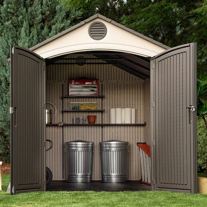 8-Ft X 12-Ft Lifetime Storage Shed Gable Resin Storage Shed (Floor Included)